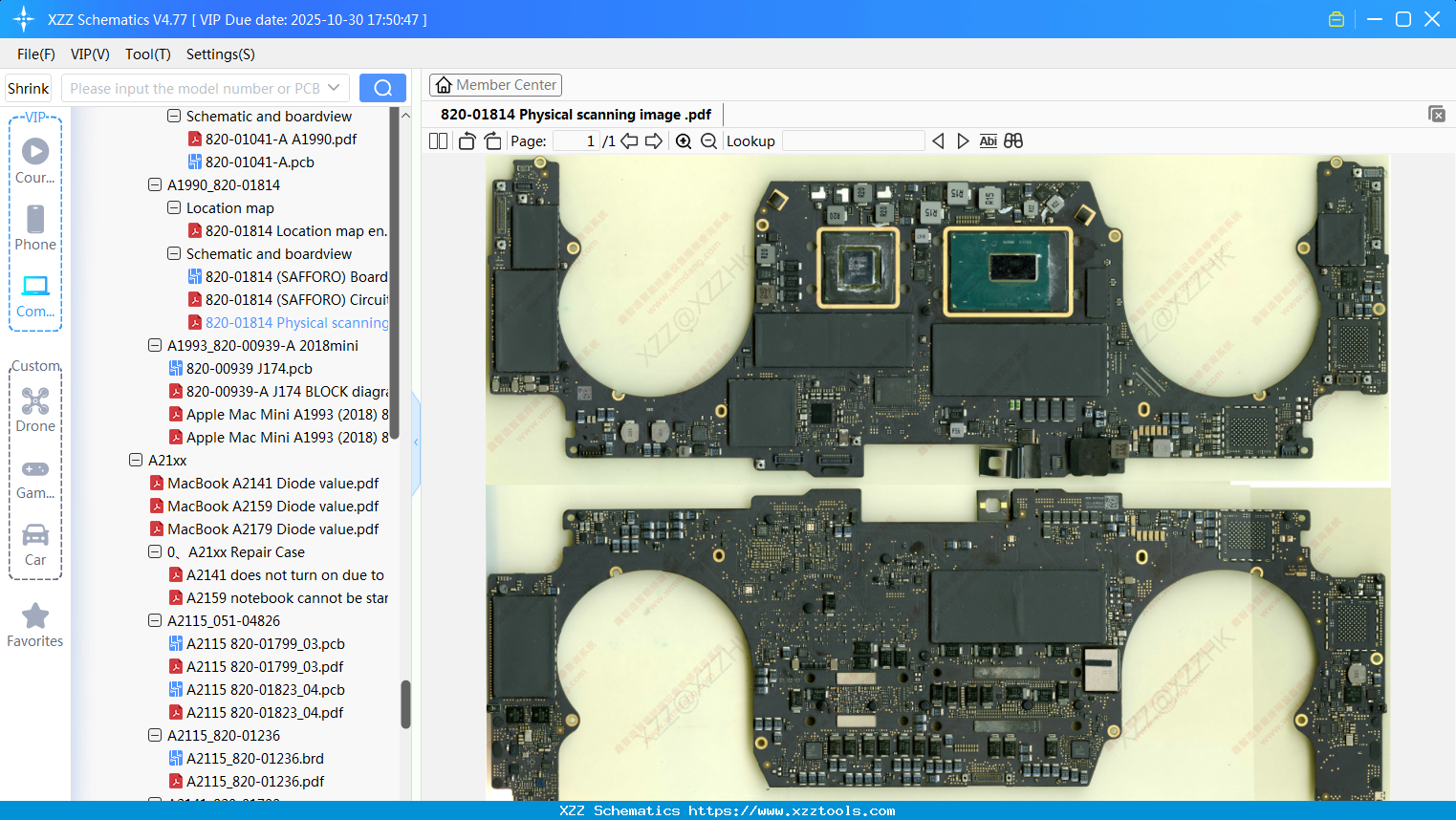 Laptop Apple 820-01814 Physical Scanning Image
